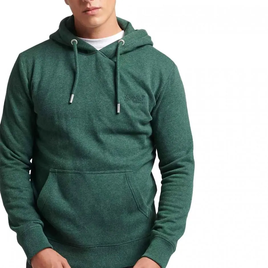 Superdry Essential Logo Πράσινο - Ανδρική Μπλούζα Φούτερ