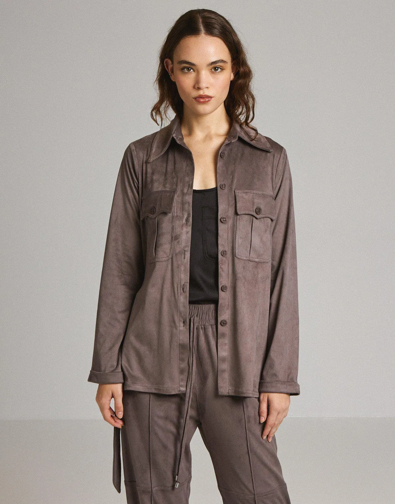 Πουκάμισο-σακάκι faux suede