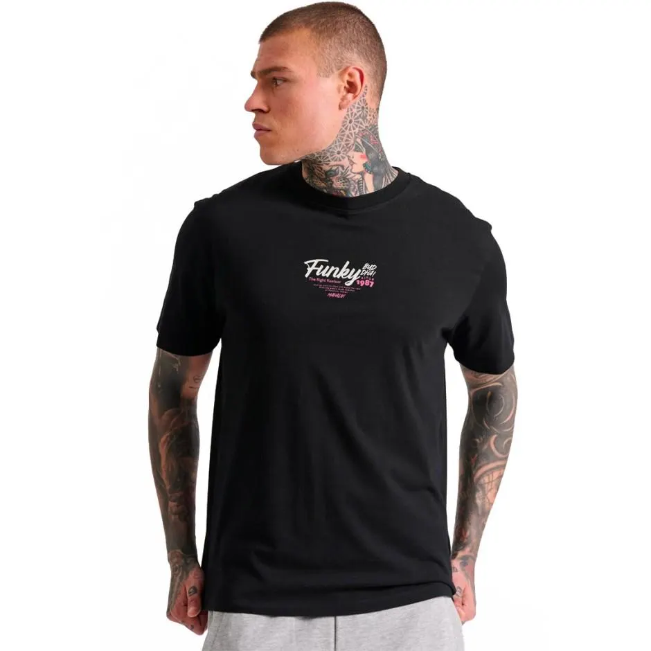 Ανδρική Κοντομάνικη Μπλούζα Μαύρη - Funky Buddha