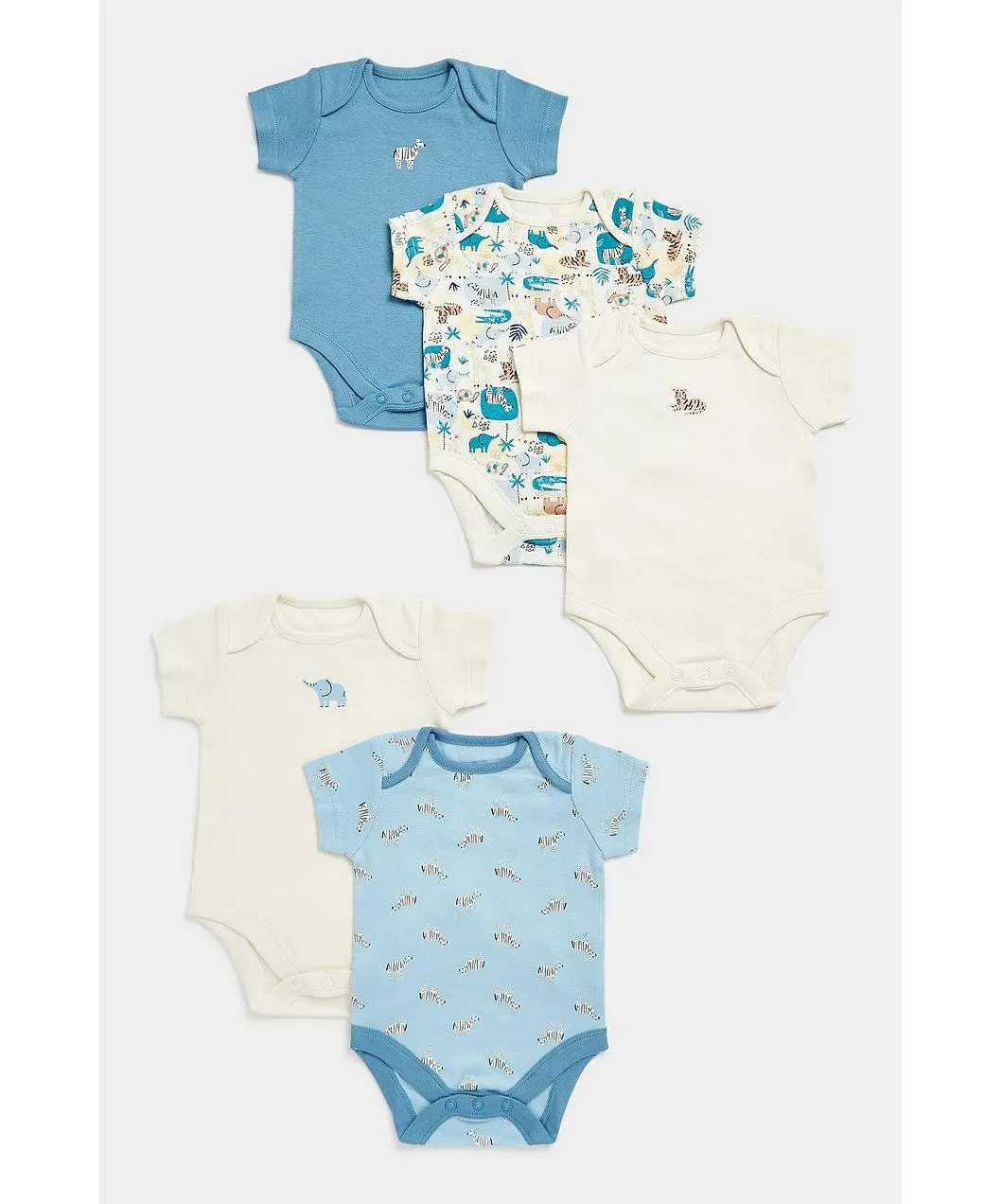 κοντομάνικα κορμάκια σαφάρι - σετ των 5