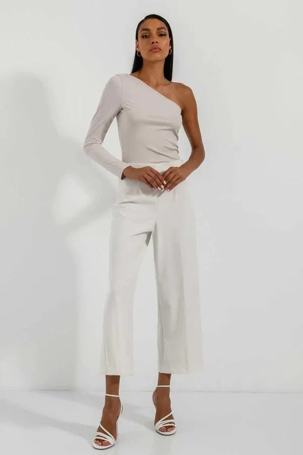 Παντελόνι κιλότ με πιέτες