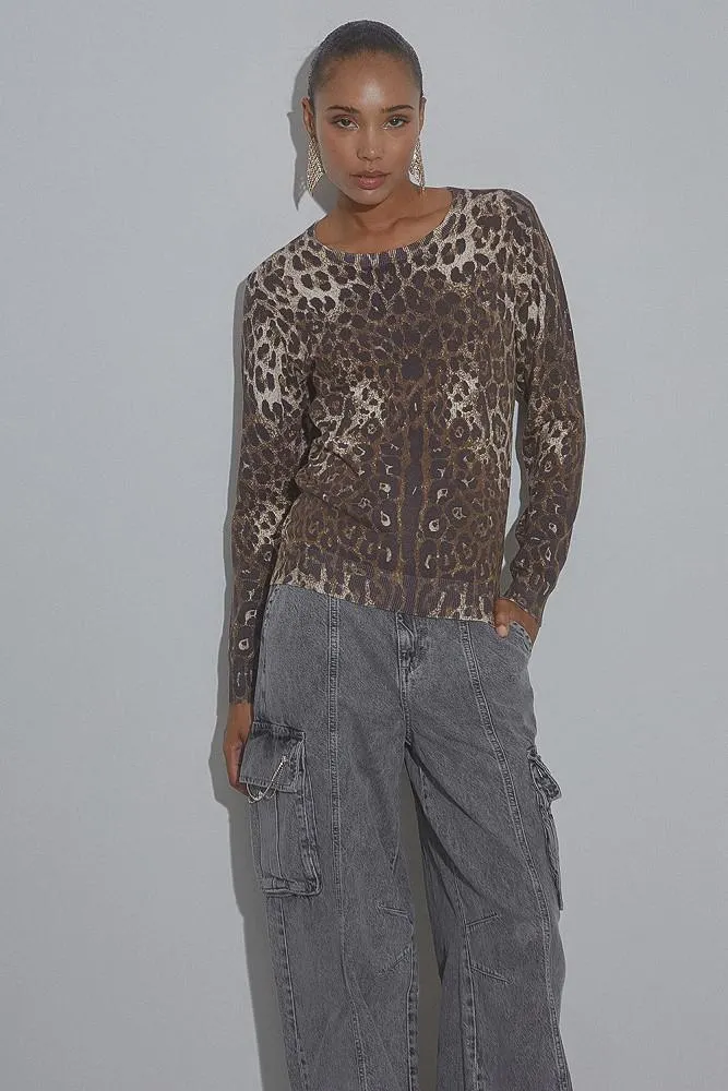Animal printed sweater