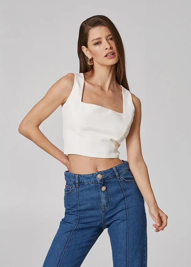 Κροπ τοπ με τιράντες