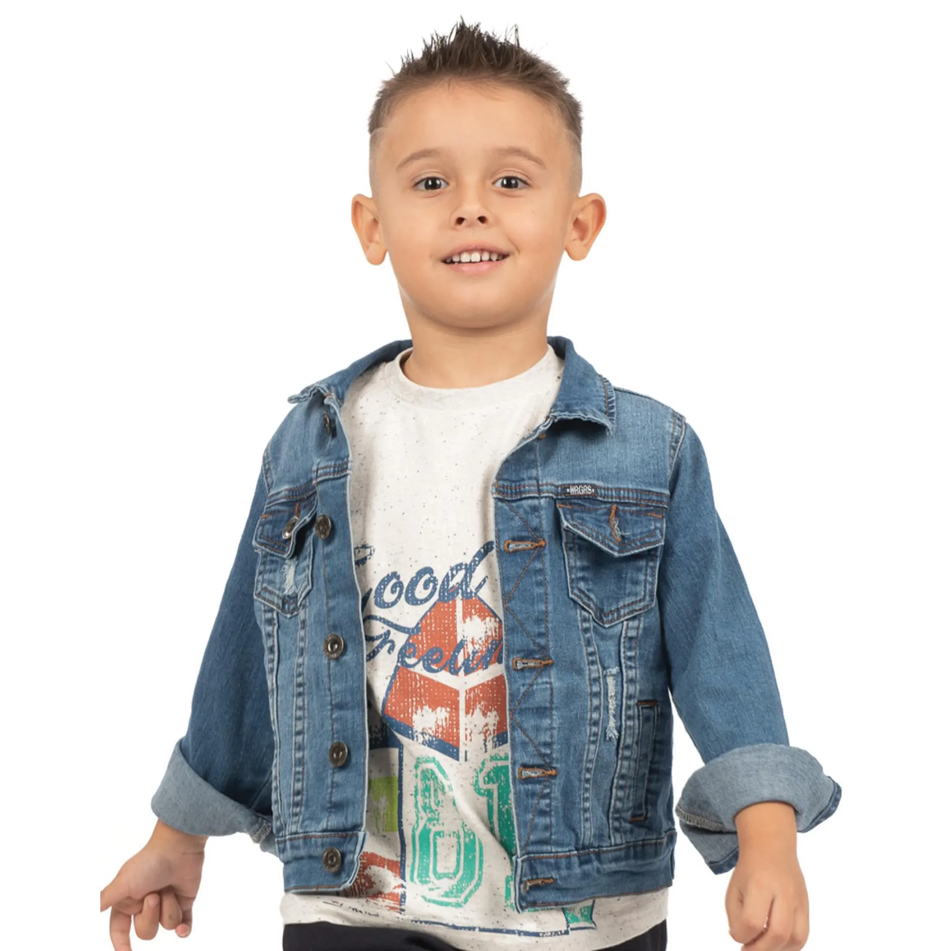 Τζην μπουφάν με καταστροφές για αγόρι | ΜΠΛΕ ΤΖΗΝ