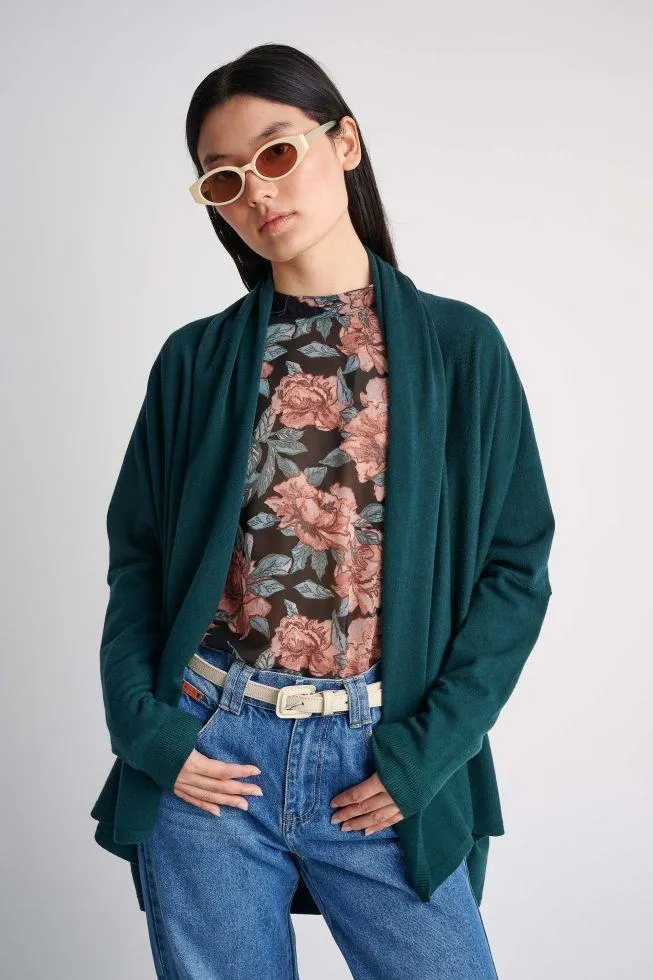 Ζακέτα πλεκτή ντραπέ - Pine