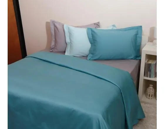 Παπλωματοθήκη Μονόχρωμη Βαμβακοσατέν Μονή