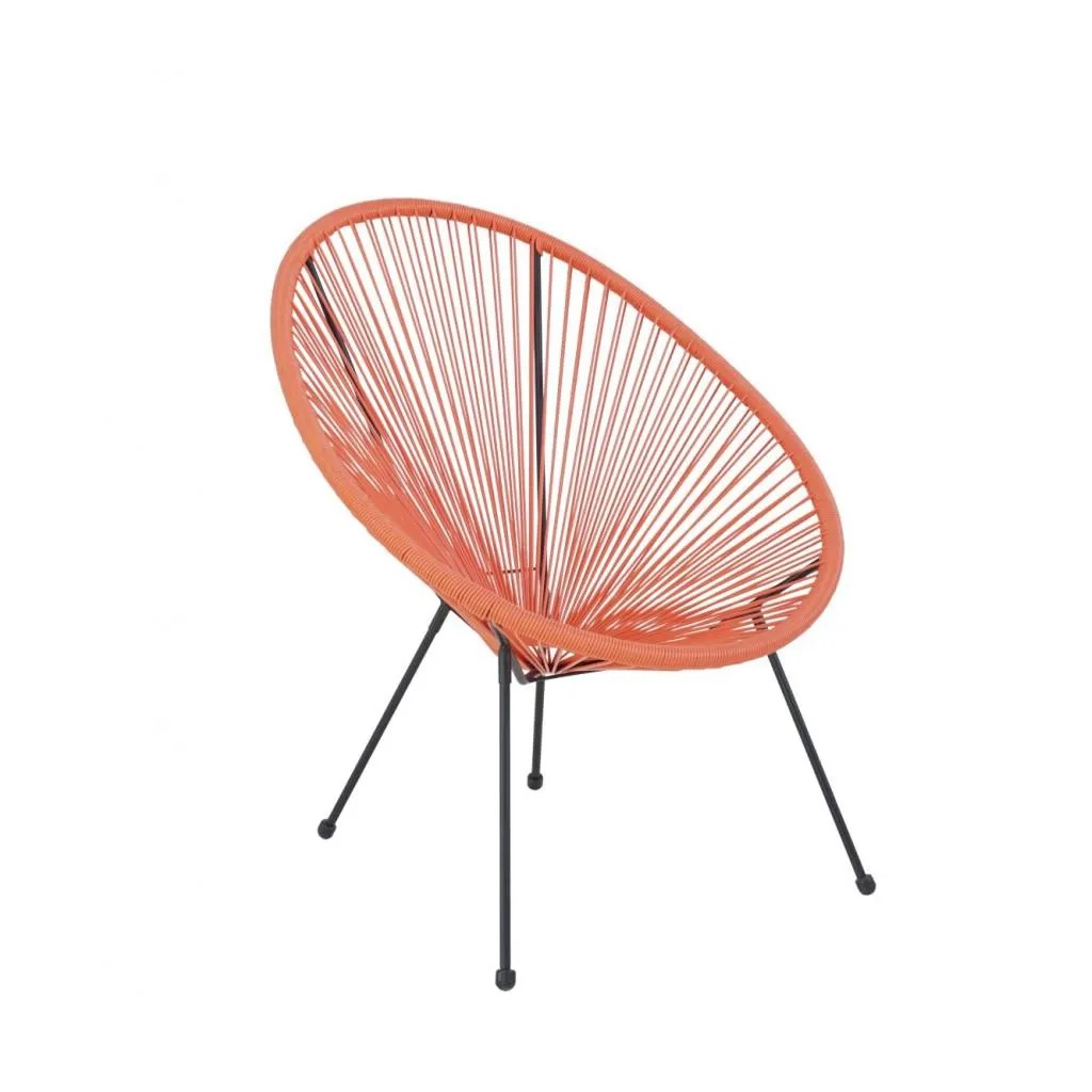 ACAPULCO Πολυθρόνα σαλονιού κήπου - βεράντας 70x70x82εκ. Ροζ Ratan