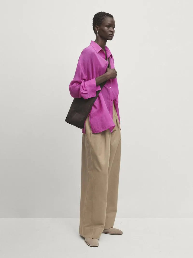 100% ramie oversize shirt