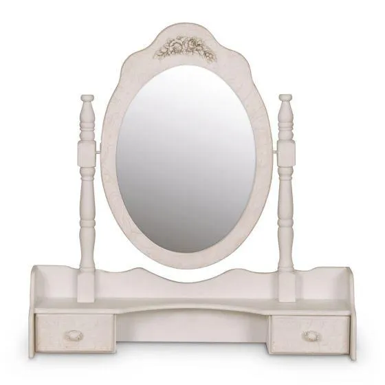 Καθρέφτης μπουντουάρ για κονσόλα Rose εκρού 70.5x18x69 εκ.