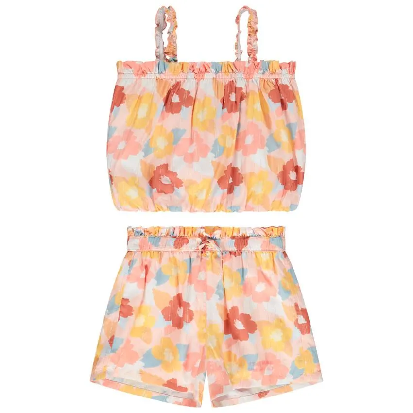 Σετ 2 τμχ. με σχέδιο ρετρό λουλούδια για κορίτσι