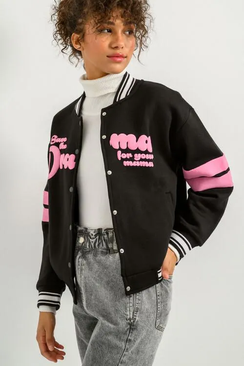 College ζακέτα με τύπωμα