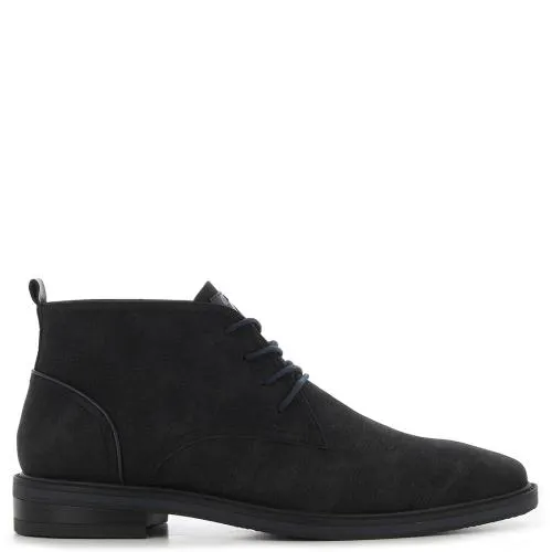 Ανδρικό μαύρο σουέντ μποτάκι 100000622-014