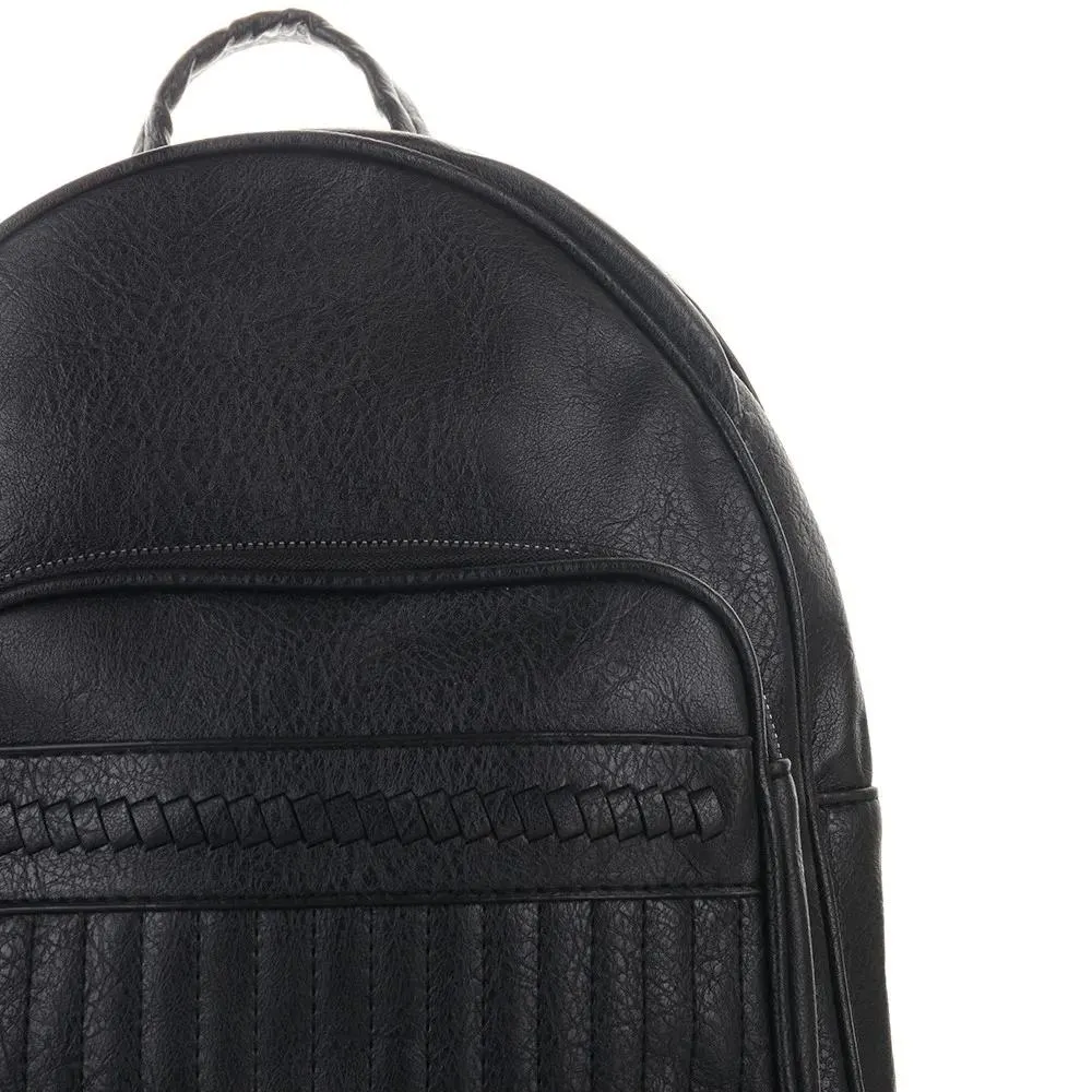 Γυναικεία τσάντα πλάτης σε μαύρο χρώμα Famous