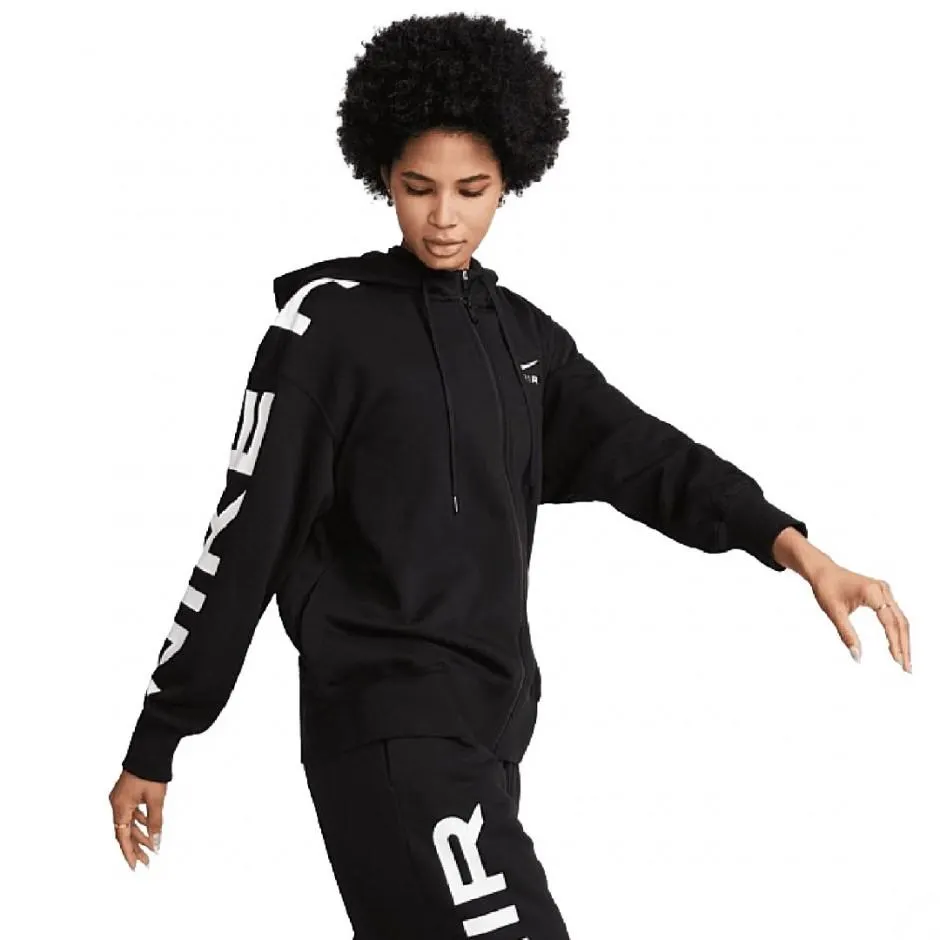 NIKE SPORTSWEAR AIR FLEECE OVERSIZED FULL-ZIP HOODIE Μαύρο