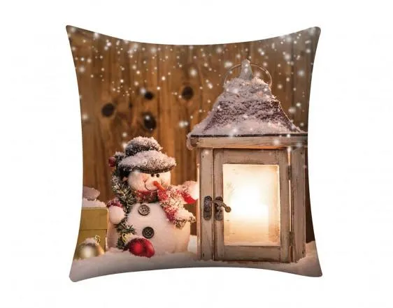 Χριστουγεννιάτικο Μαξιλάρι Τυπωτό με Λαμπάκια 321