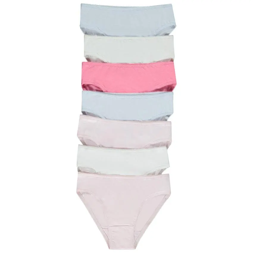 Lot de 7 culottes en jersey uni pour fille