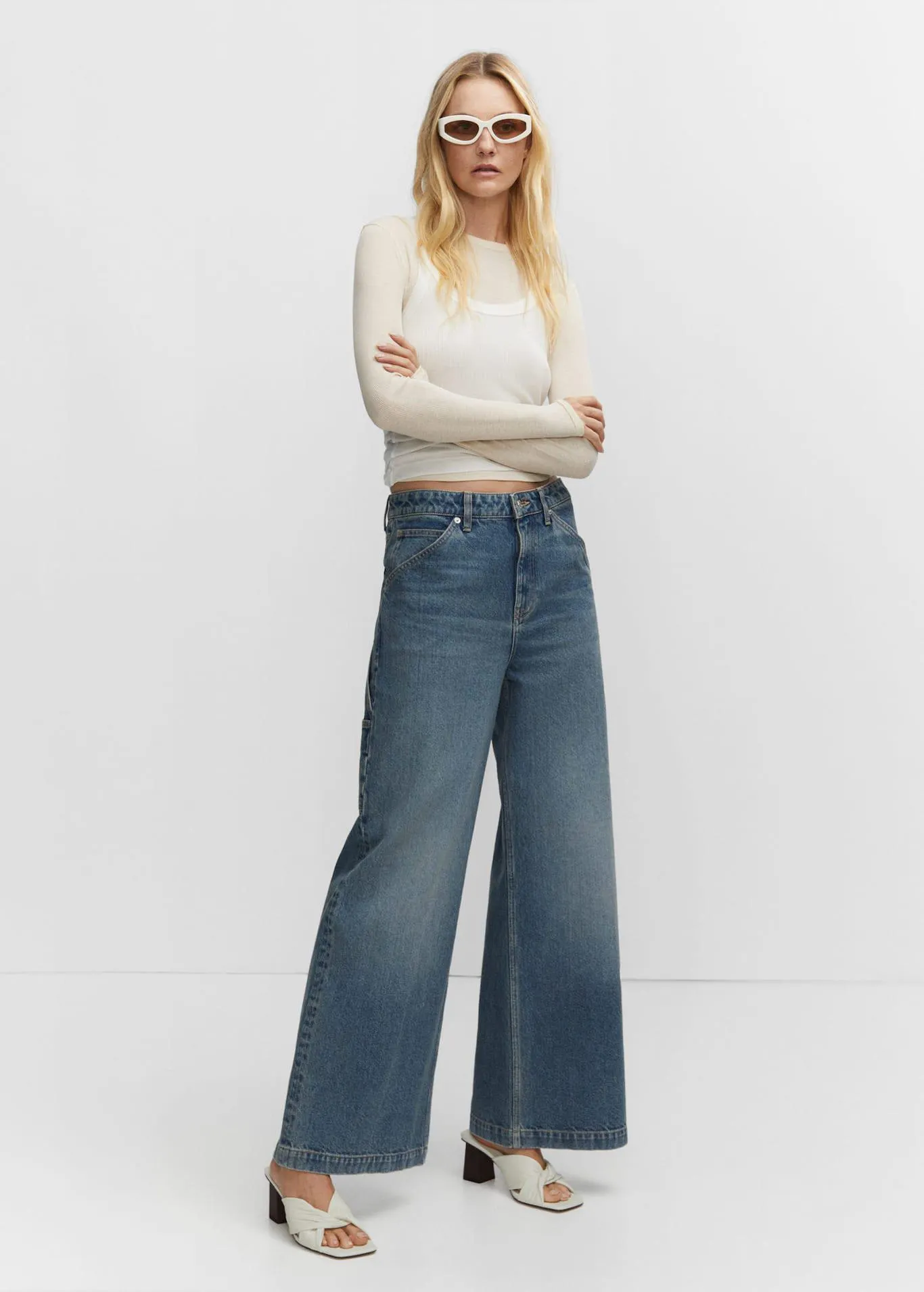 Sandali incrociati pelle