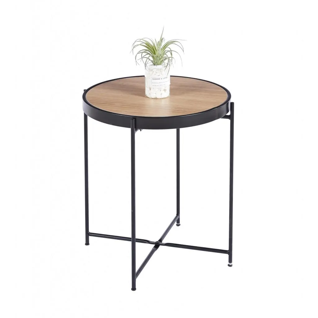 STUNNING Τραπεζάκι γωνιακό 38x43εκ. Μαύρο