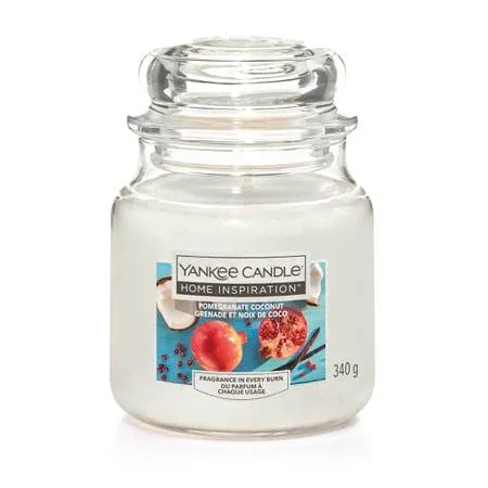 Yankee Candle Home Inspiration Αρωματικό κερί σε γυάλινο δοχείο Pomegranate Coconut 340gr