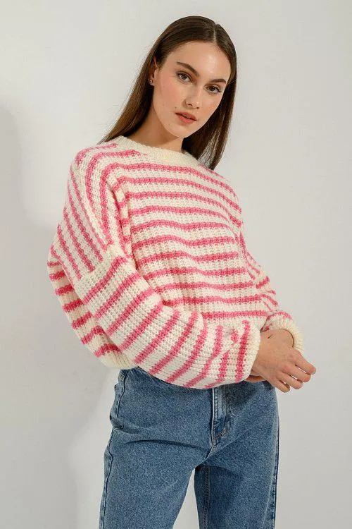 Κροπ ριγέ πλεκτό