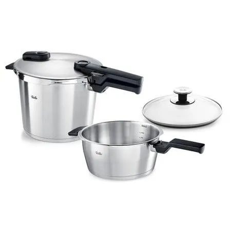 Fissler Vitaquick® Premium Σετ Quattro Χύτρα Ταχύτητας 6lt & Τηγάνι 3,5lt 22cm- Ανοξείδωτα 18/10