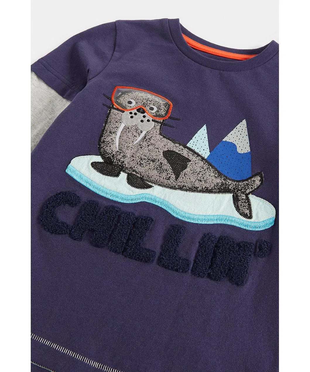 μπλούζα chillin' με εφέ διπλής μπλούζας