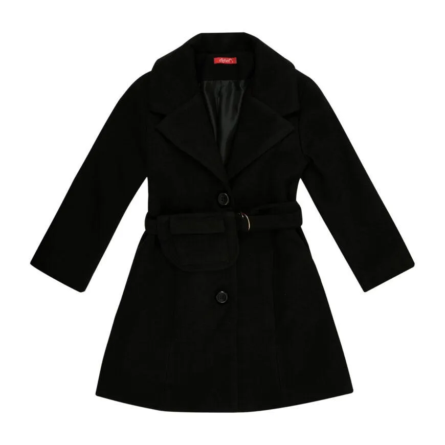 Χειμερινό παλτό για κορίτσι σε μαύρο χρώμα -32.5006MA