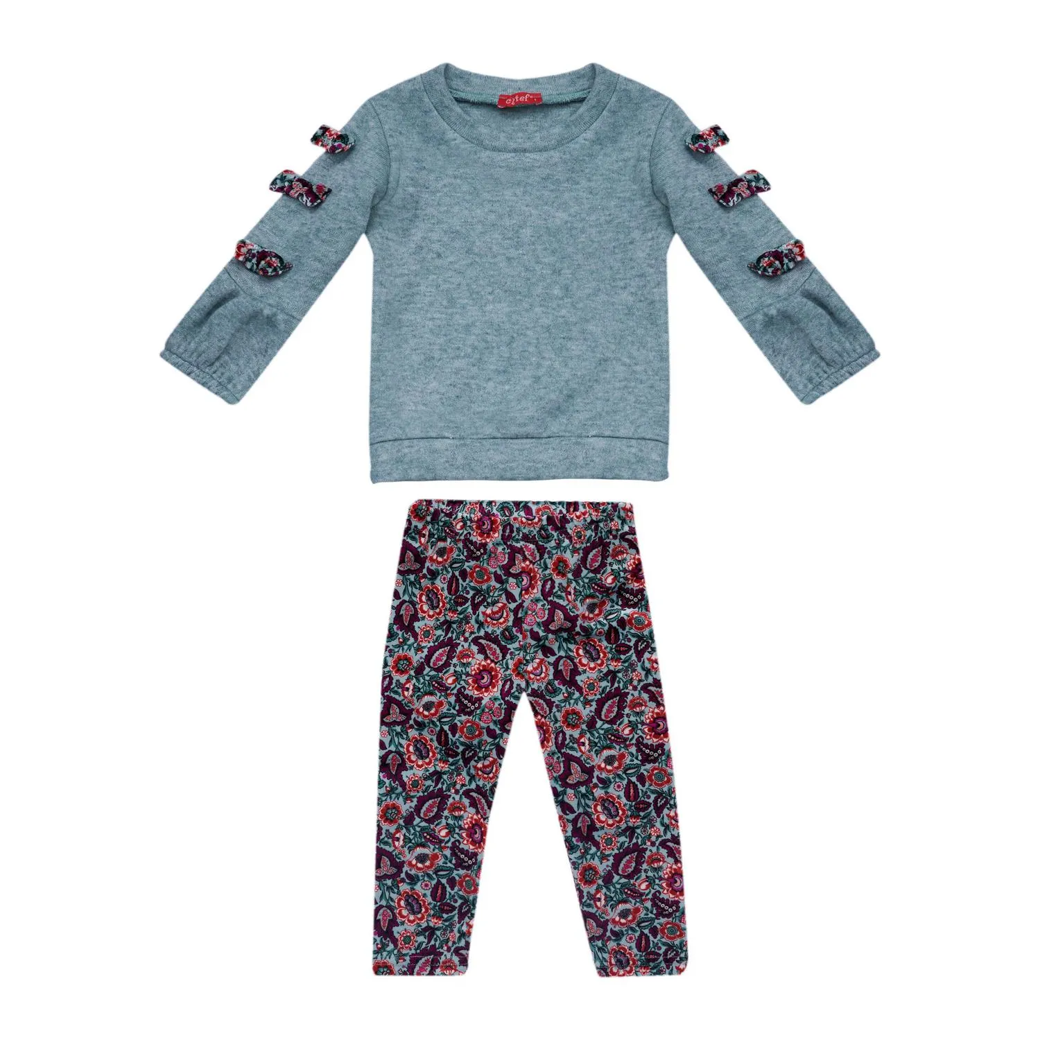 Μπεμπέ σετ φόρμας για κορίτσι χειμερινό σε χρώμα μέντας -32.6501