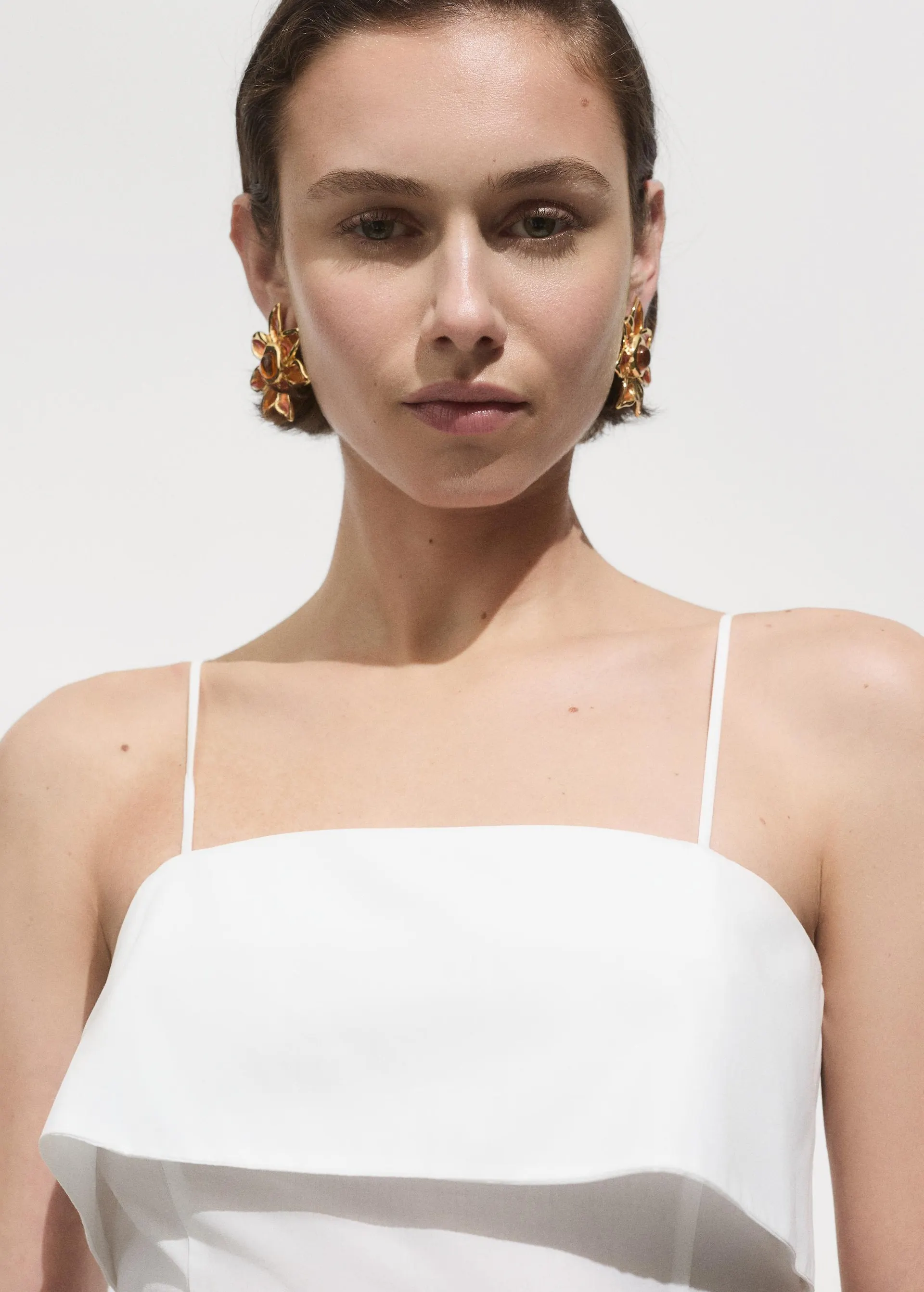 Vestido escote vuelto cinturón