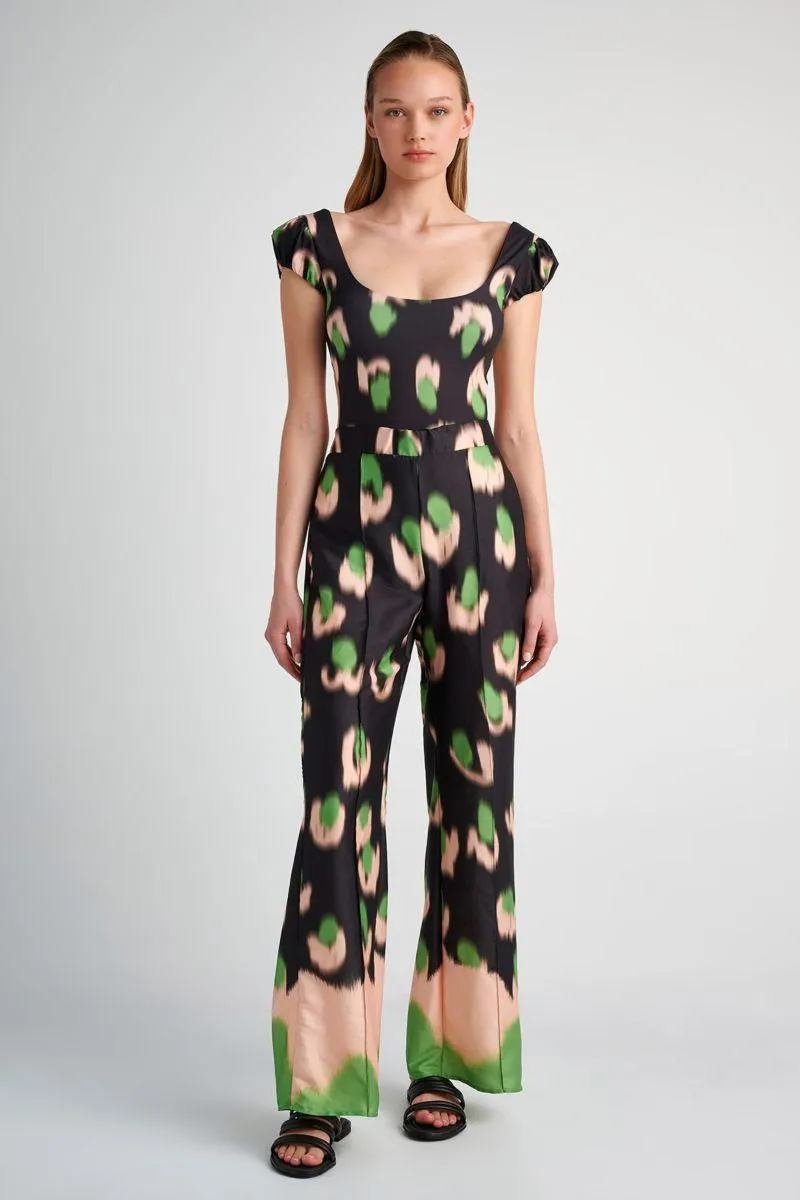 FLARED ΨΗΛΟΜΕΣH ΠΑΝΤΕΛΟΝA ΜΕ ΠΟΛΥΧΡΩΜΟ ΤΥΠΩΜΑ