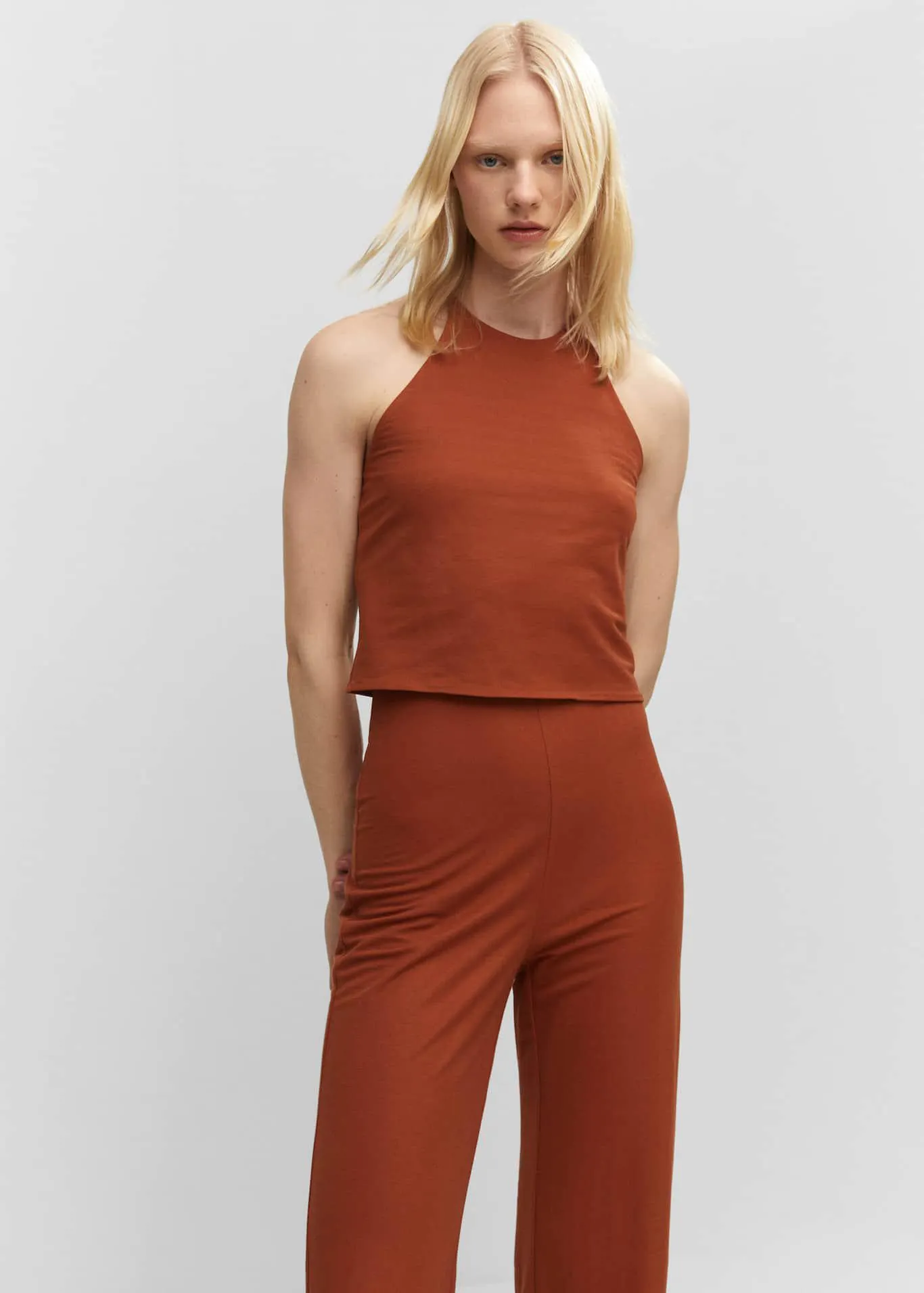 Τοπ πλεκτό γιακάς halter