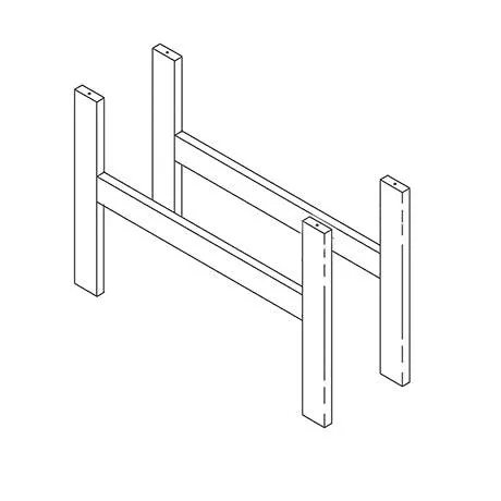 Frame for semi-high beds