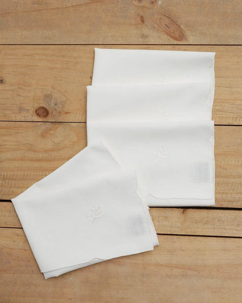 Σετ Πετσετες Φαγητου με Κεντημα Φυλλο Σχ.120