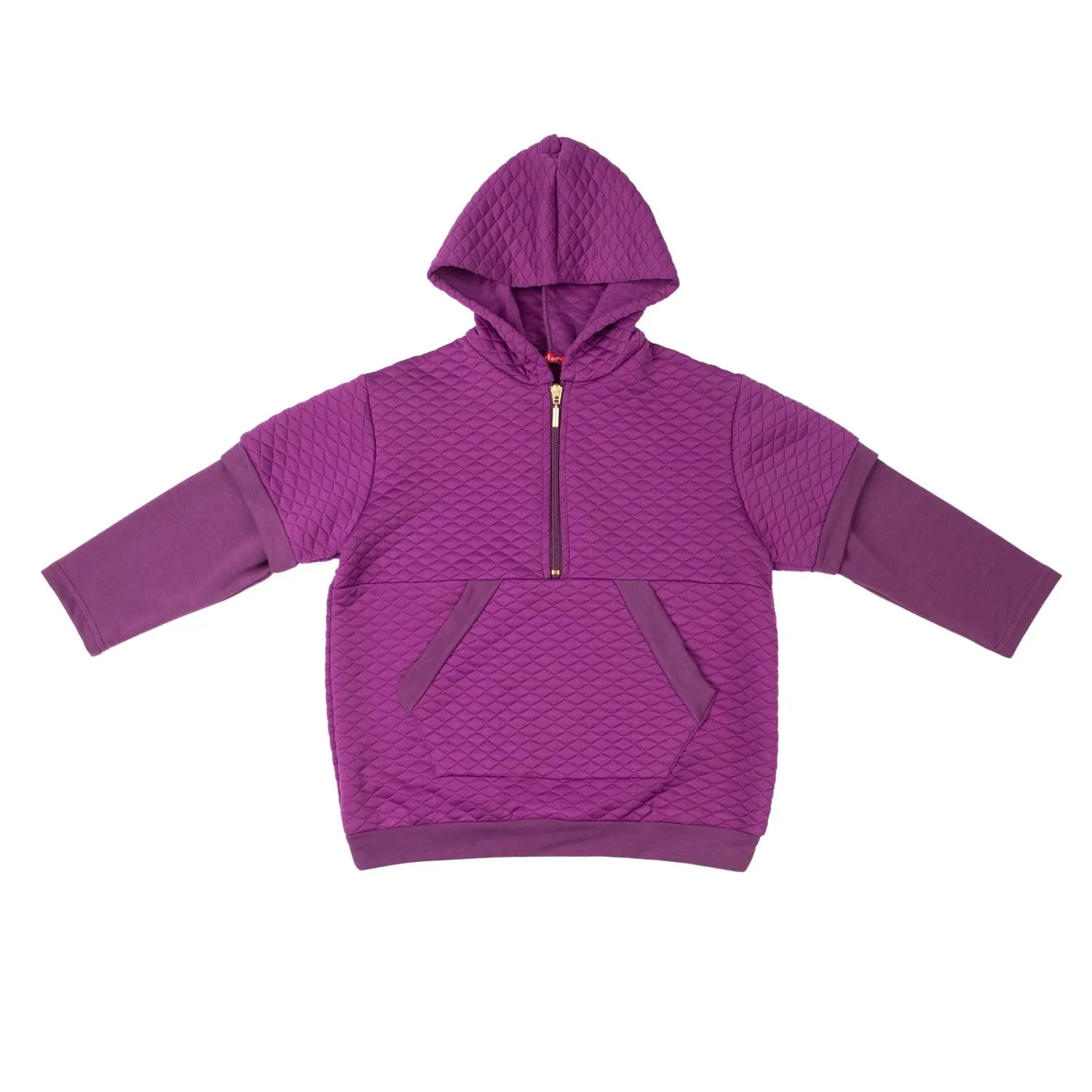 Μπλούζα χειμερινή για κορίτσι oversize σε μωβ χρώμα -22.6005M