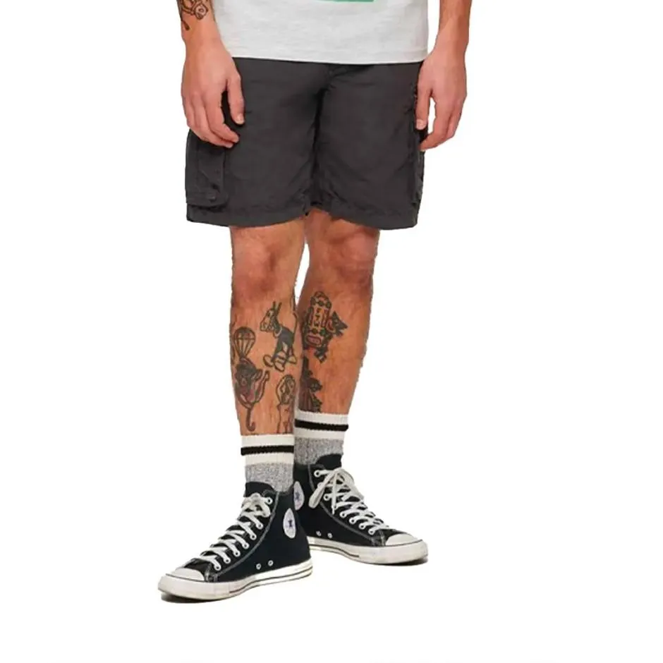 Ανδρική Βερμούδα Cargo Μαύρη - Superdry Parachute