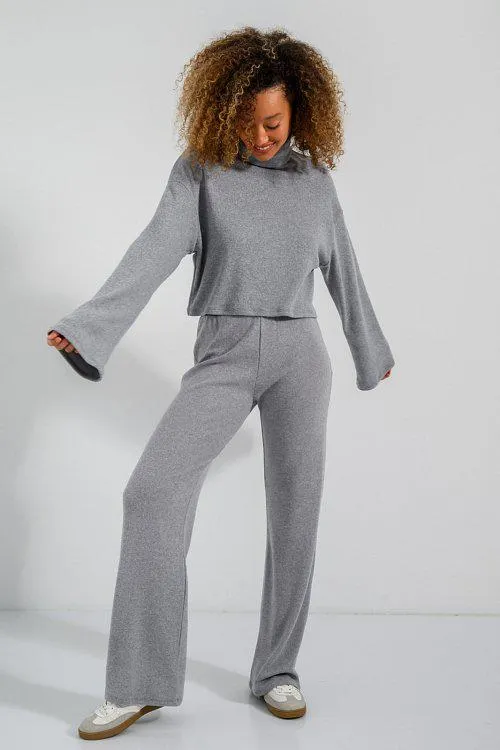 Wide leg παντελόνα με απαλή υφή