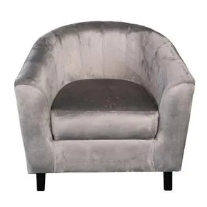 BOGA Πολυθρόνα Σαλονιού Καθιστικού, Ύφασμα Velure Γκρι