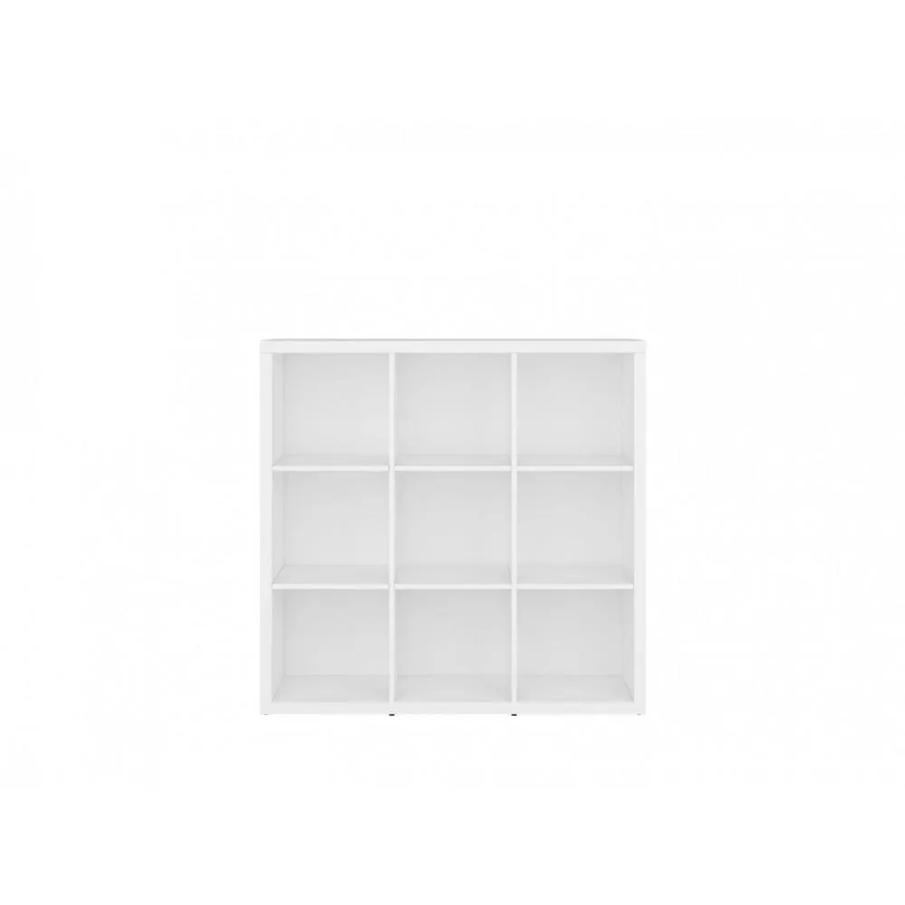 BRW - Βιβλιοθήκη Nepo με 9 τμήματα Λευκό 38x117x113 cm