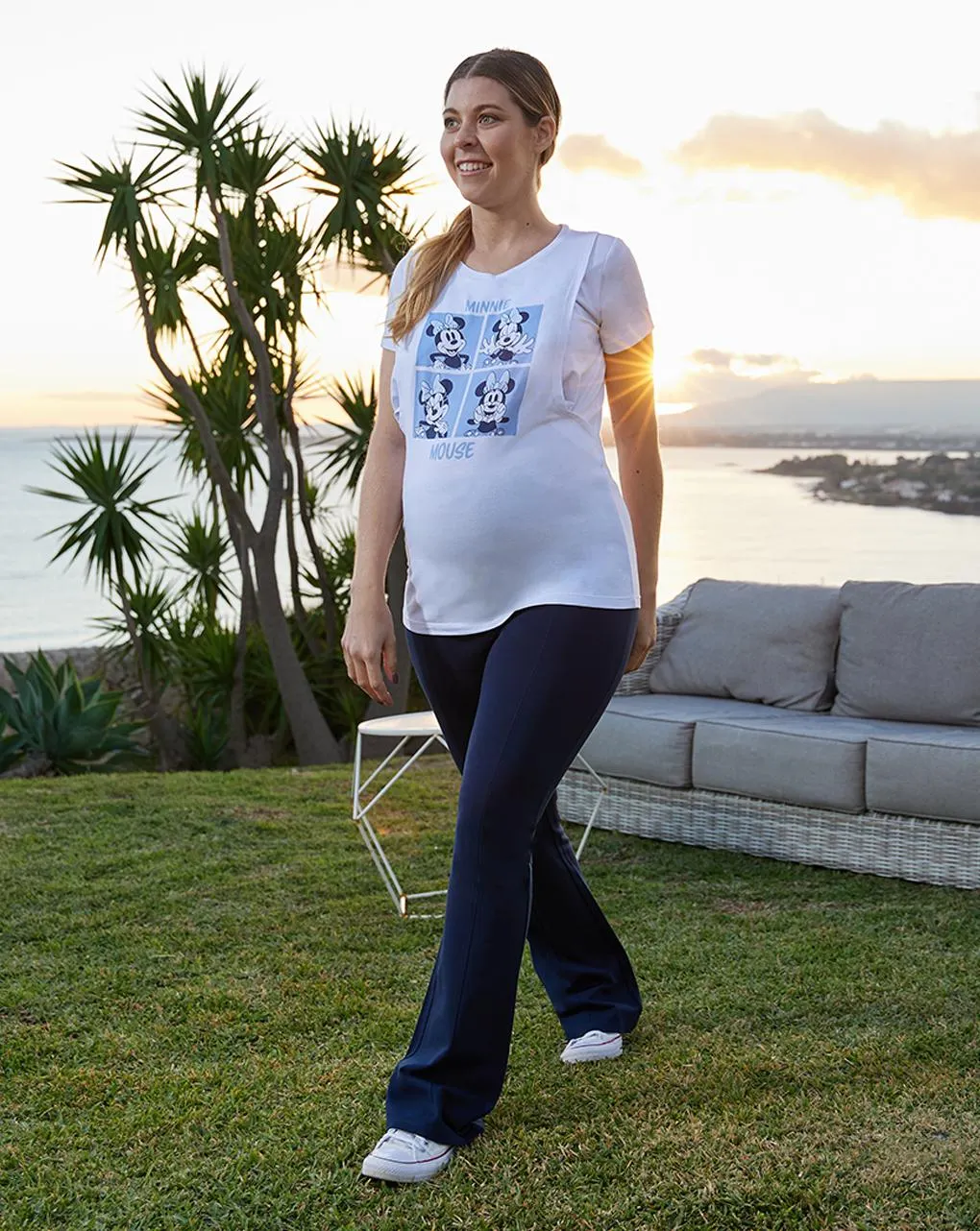 Γυναικείο κολάν εγκυμοσύνης μπλε καμπάνα