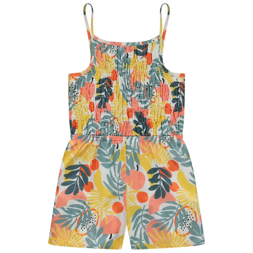 Επίδραση Combishort Smockey με σχέδιο floral για κορίτσι