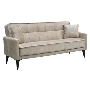 PERTH Sofa-Bed with Storage 3-Seater / Fabric Cappuccino