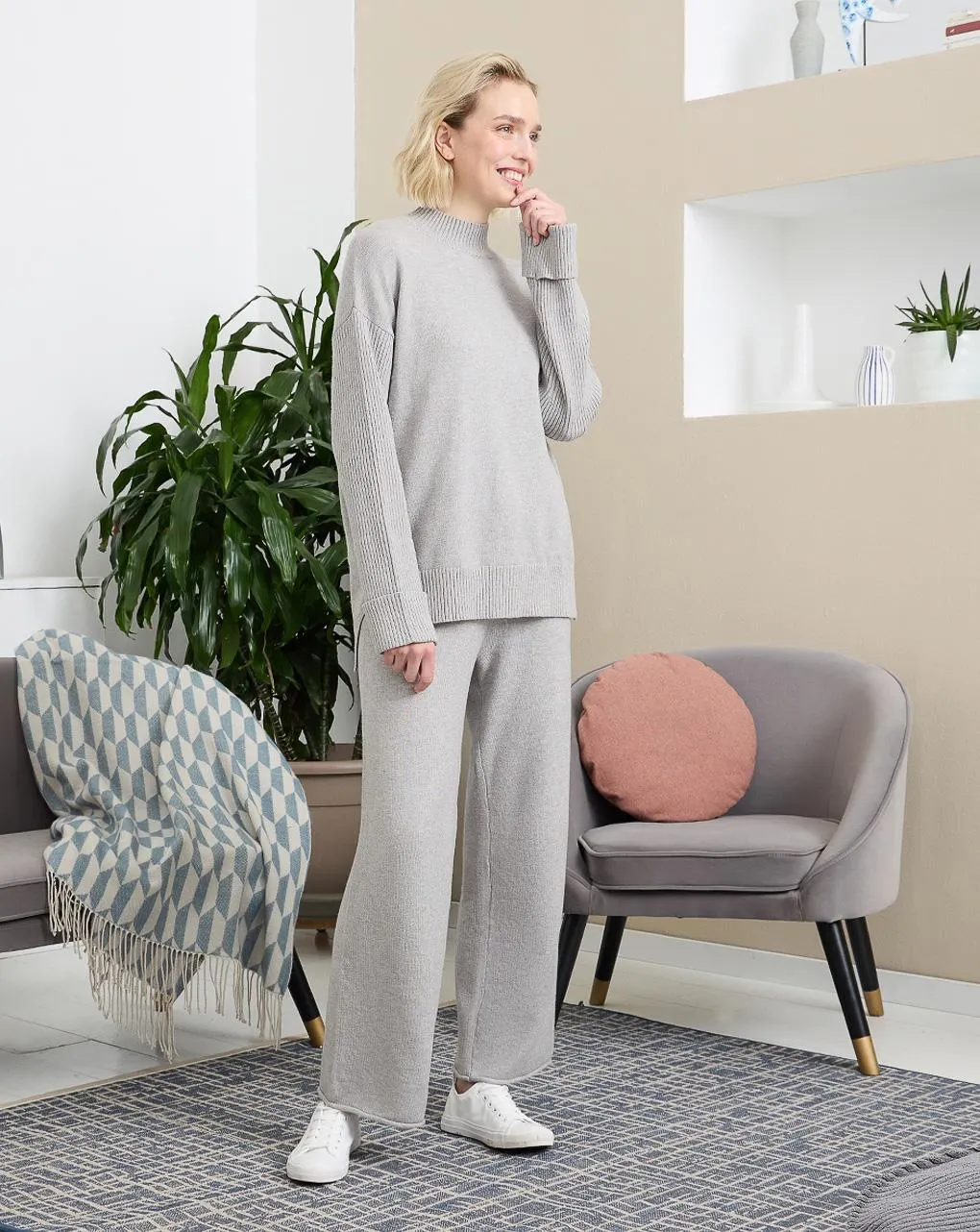 Γυναικείο πουλόβερ εγκυμοσύνης γκρι