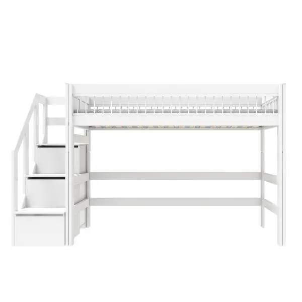 Low loft bed with stepladder, Breeze