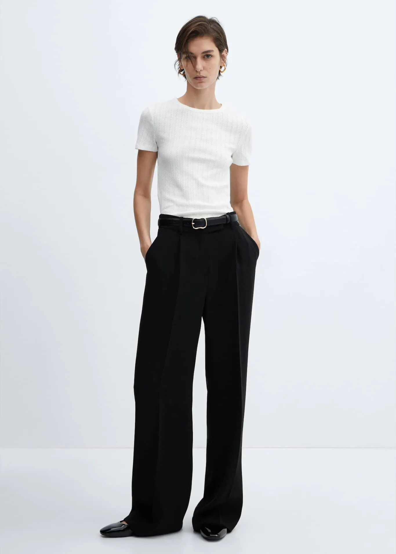 Textured ribbed t-shirt