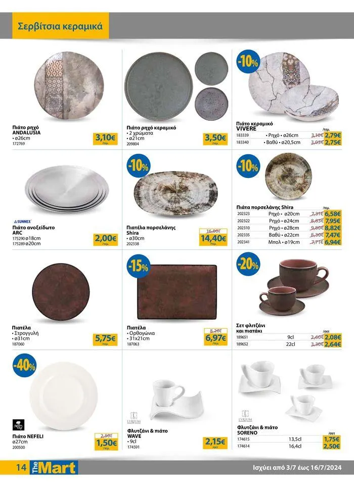 Φυλλάδιο προσφορών Φυλλάδιο - Για Επιχειρήσεις Μαζικής Εστίασης από 4 Ιουλίου έως 16 Ιουλίου 2024 - Σελίδα 14