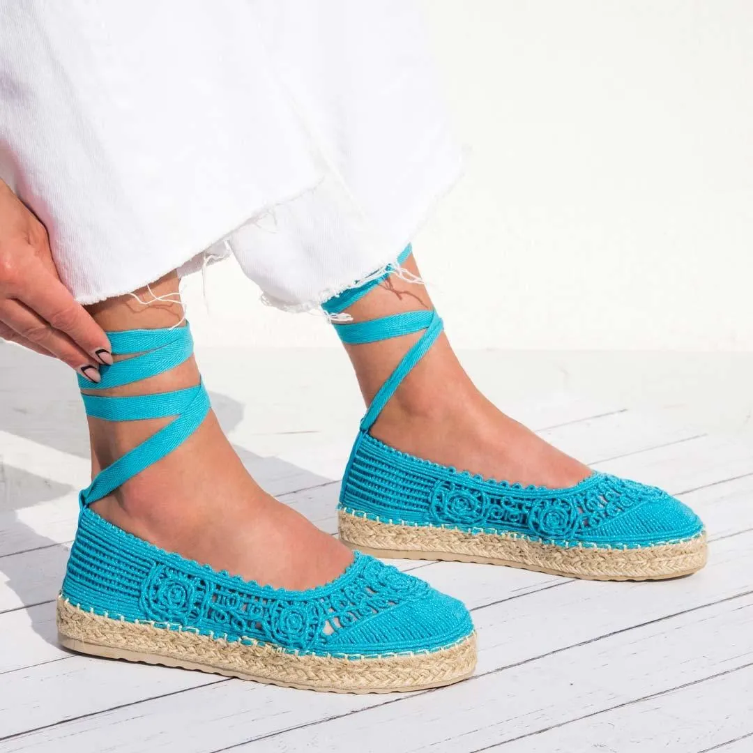 Εσπαντρίγιες με πλεκτό σχέδιο