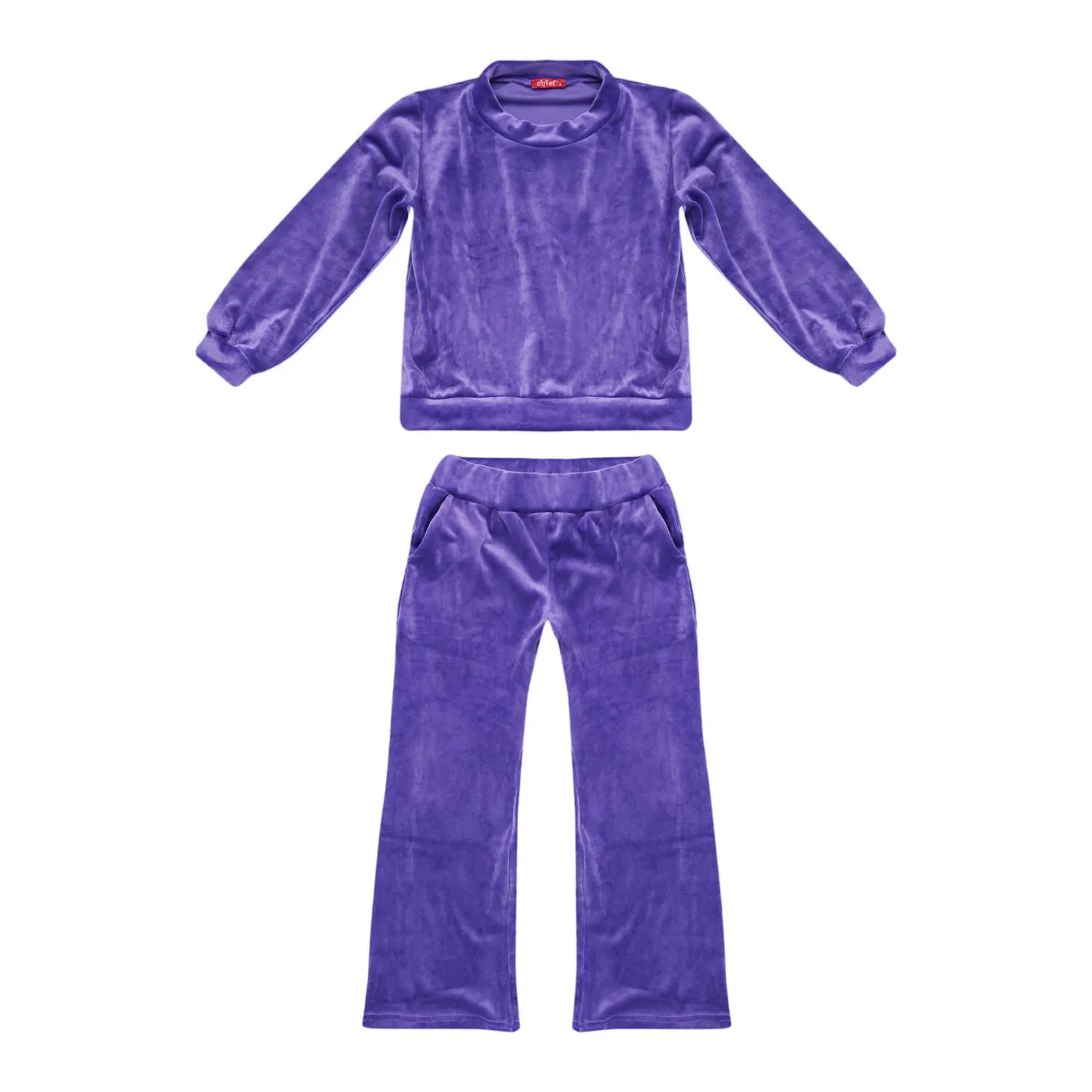 Σετ φόρμας χειμερινό για κορίτσι σε μωβ χρώμα βελουτέ -32.6007M