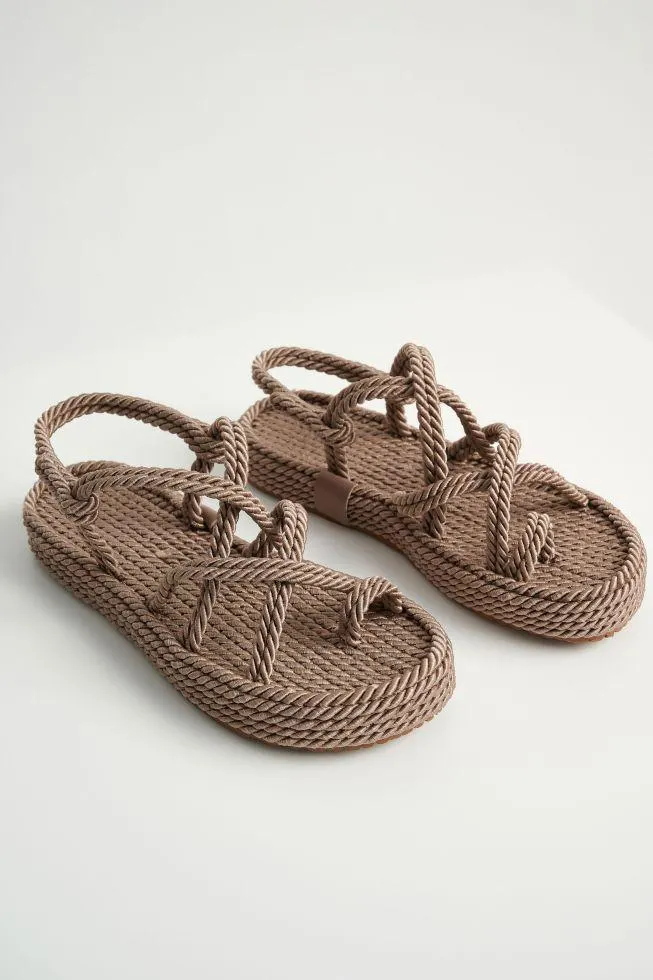 Σανδάλια με λουριά Grey