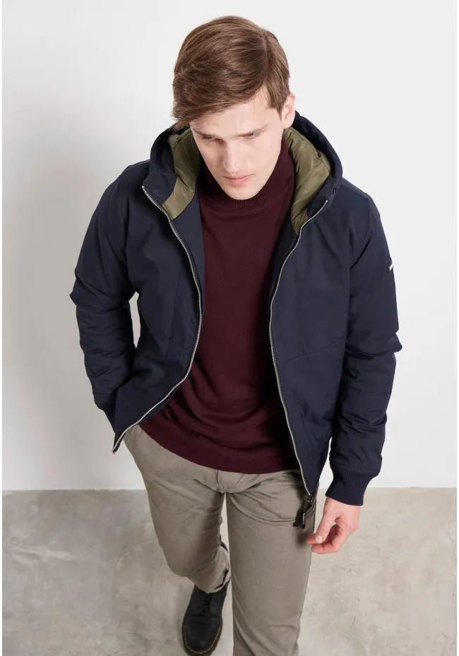 Bomber μπουφάν με κουκούλα