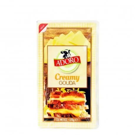 Adoro τυρί ημίσκληρο gouda creamy σε φέτες (175g)